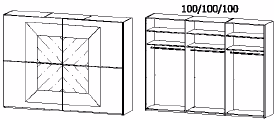 Breite 300 cm / Höhe 223 cm