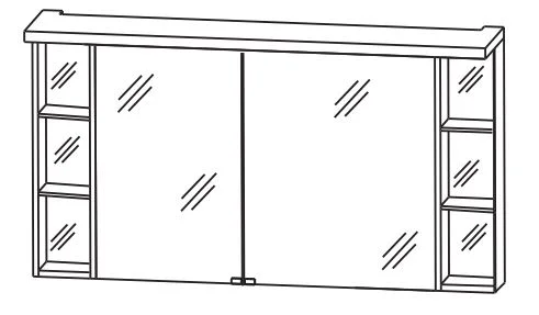 Puris Crescendo Badmöbelset 120 cm - Ablage links oder rechts - Ansicht 6