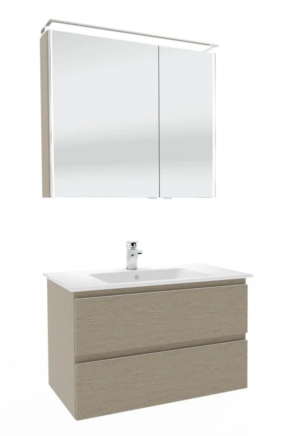 Marlin Bad 3290 Badmöbel Set - 80 cm breit - Ansicht 14