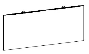 S20-FSP30, Funktionsflächenspiegel auf Trägerplatte, inkl. 2x LEDplus-Aufsatzleuchte á 60 cm, mit Sensorschalter unten mittig - 70x160x3,2 cm