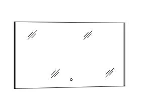 SPBSA10 Flächenspiegel, Sensorschalter, seitliche LED-Beleuchtung, dimmbar - Maße: 100x70x2,8 cm