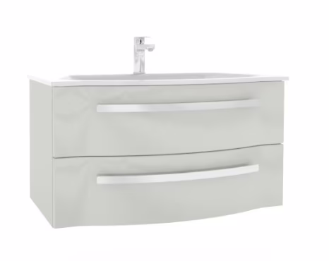 Pelipal 4005 Badmöbel Set mit Spiegelschrank mit Kranzboden - 92 cm - Ansicht 5
