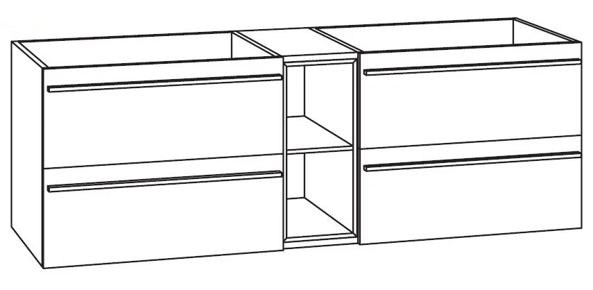 MARLIN 3250star - Bad-Kombination 140 cm breit - Set 2 - Ansicht 10