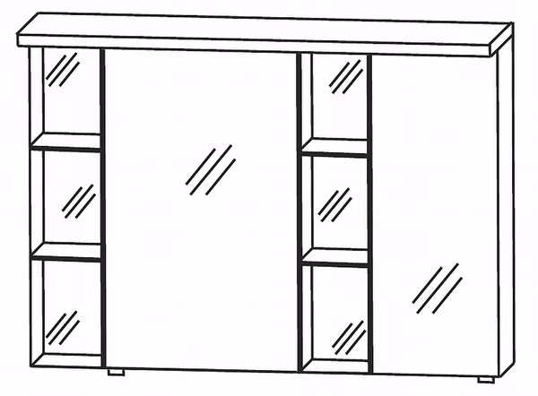 Spiegelschrank 100 cm S2A42R1S1