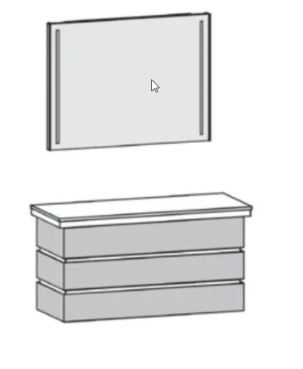 Thielemeyer Fresh Massivholz Badmöbelset 800460/801460 - Vorschlag 24 - 122 cm