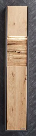 830758 - Hängeschrank mit Apothekerauszug und Spaltholz - Maße: 21,1x134,4x33,1 cm