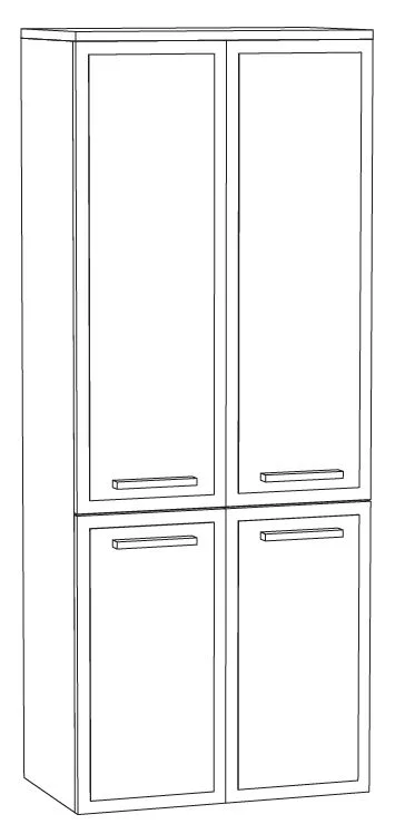 Marlin Bad 3140 - Joice Mittelschrank MTT6F / Sofort lieferbar / Teak Natur NB / Rahmenfront
