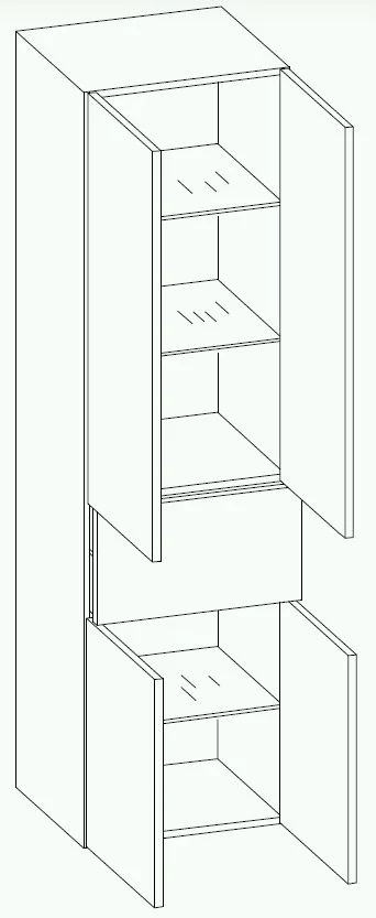 Pelipal 3006 Hochschrank 50 cm 3006.095026 - Ansicht 3