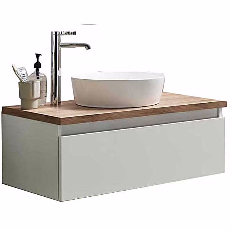 Puris Vialli Waschtisch mit Unterschrank 80 cm breit - Becken mittig