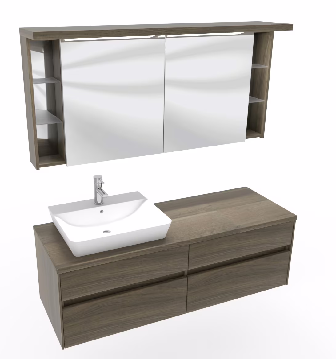 Puris Unique Badmöbel Set - 142 cm - Ansicht 2