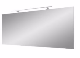 S20-FSP 18, Funktionsflächenspiegel auf Trägerplatte, inkl. LEDplus-Aufsatzleuchte, Leuchtenbreite 90 cm, mit Sensorschalter unten mittig - 70x110x3,2 cm