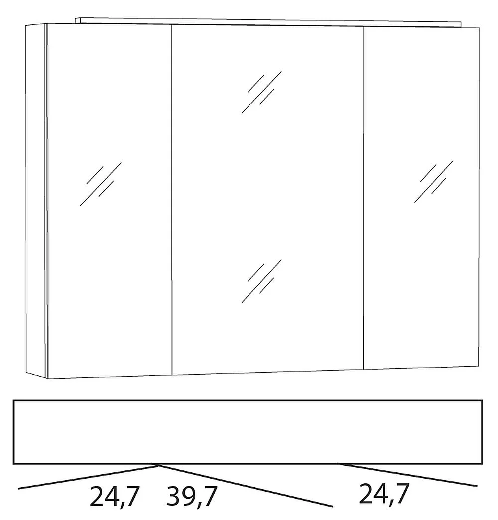 Spiegelschrank 90 cm SLLB9