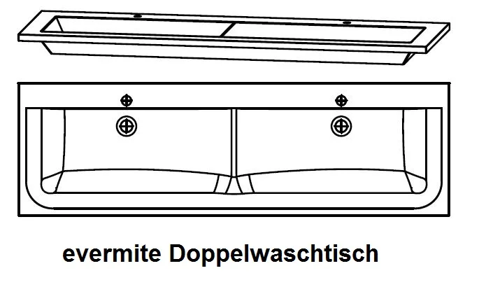 Puris Star Line Badmöbel Set 160 cm - Kombination 1 - Ansicht 8