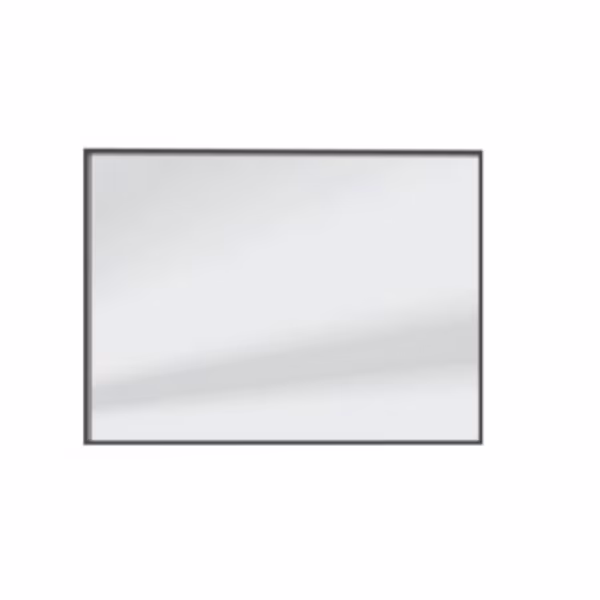 Flächenspiegel mit LED-Alurahmen in schwarz matt 90 cm FSB459004, LED-Alurahmen umlaufende LED-Beleuchtung 37,2 Watt / Converter 60 Watt 3497 Lumen / 2700 - 6500 Kelvin mit Sensor für Emotion-Beleuchtung