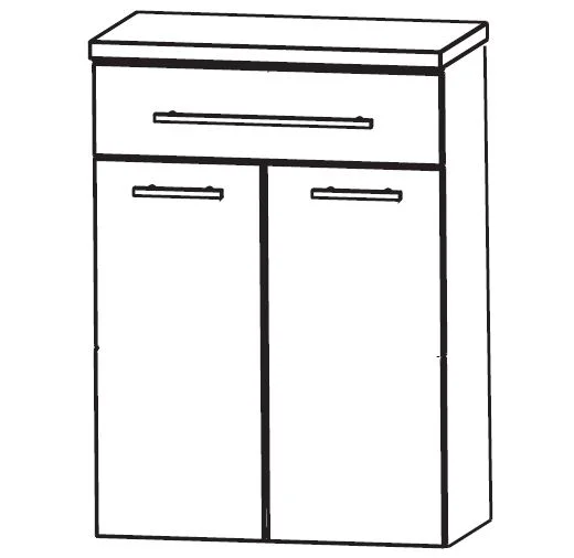 Puris Classic Line Highboard mit Wäschekippe 60 cm HBA556A7W - Ansicht 2