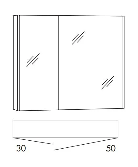 MARLIN 3260fair Spiegelschrank SADA8L / SADA8R - 80 cm - Ansicht 4