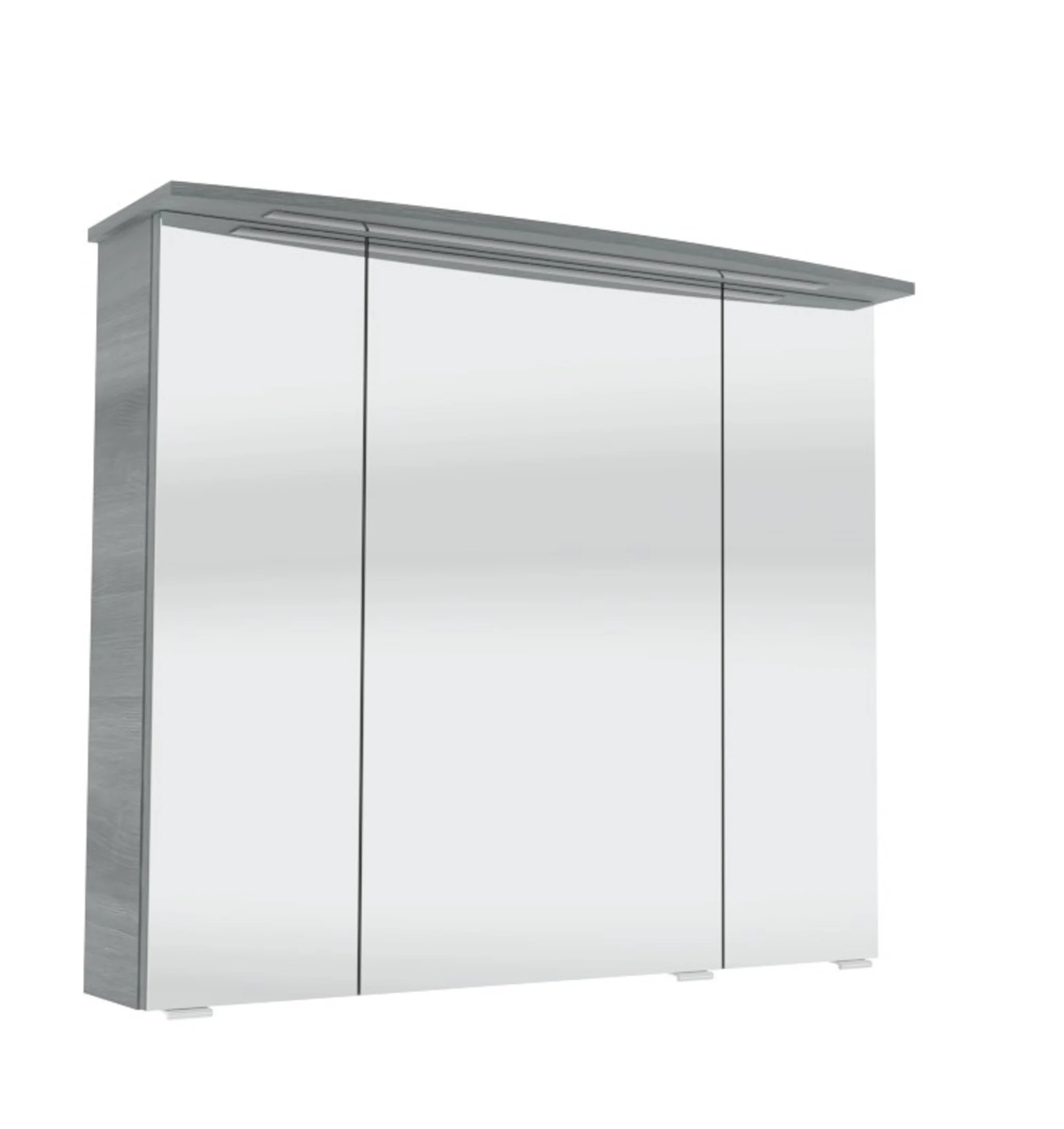 mit Spiegelschrank mit Kranzbeleuchtung 82 cm