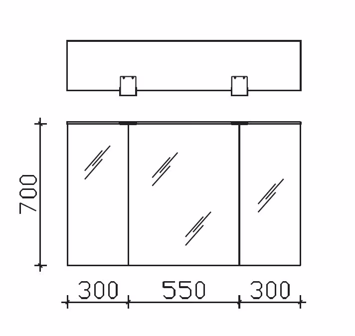 Pelipal 6025 Spiegelschrank 95 cm 6025-SPS 02 - Ansicht 4