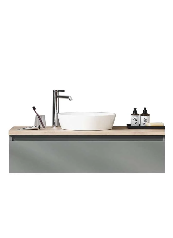 Puris Vialli Badmöbel Set 120 cm breit - Becken mittig - Ansicht 2