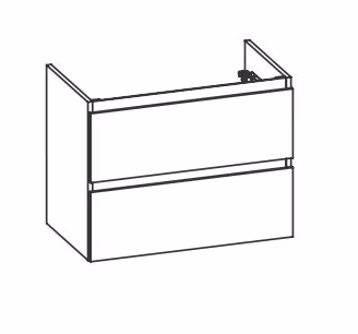 Pelipal PCON Waschtischunterschrank für Geberit Acanto Compact 60 cm