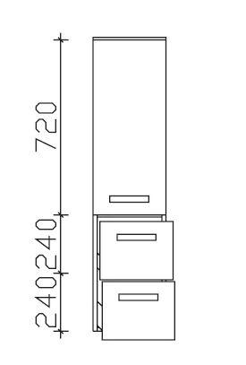 Midischrank 30 cm breit 992.113056 / 992.123056