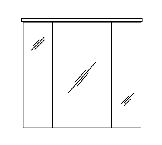 Pelipal Pineo Spiegelschrank 80 cm PN-SPS 05 - Ansicht 4
