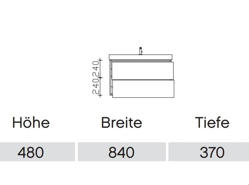 Pelipal 6910 Keramikwaschtisch-Set 86 cm breit - Ansicht 6