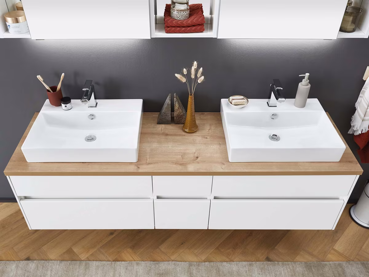 Puris Unique Badmöbel Set 172 cm breit mit Spiegelschrank - Ansicht 4