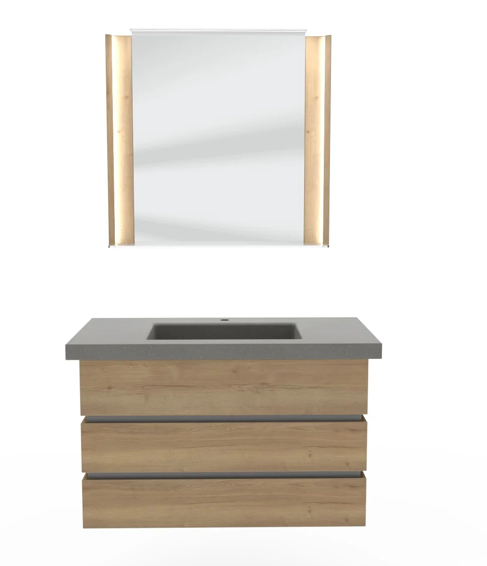 Thielemeyer Fresh Massivholz Badmöbelset 800578/801578 - Vorschlag 25 - 102 cm - Ansicht 2