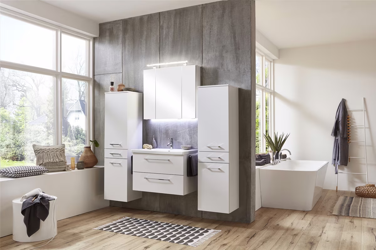 Marlin Bad 3400 - Waschtischset 80 cm breit - 2 Auszüge - Ansicht 8