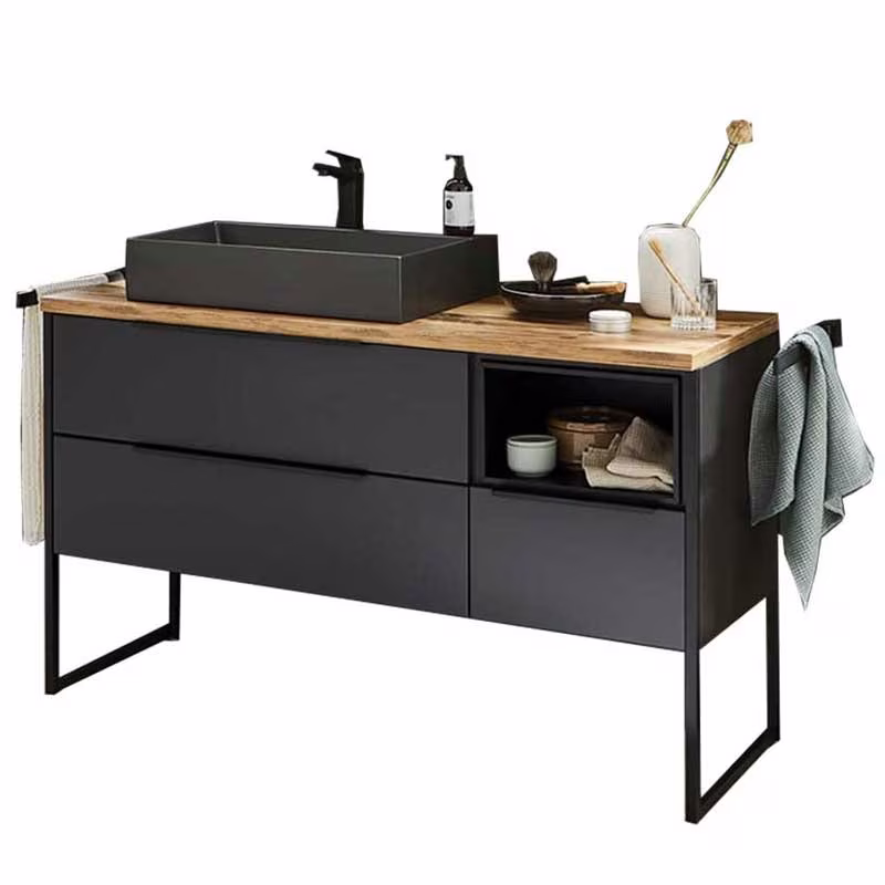 Puris Aspekt Waschtischset mit Regal 120 cm