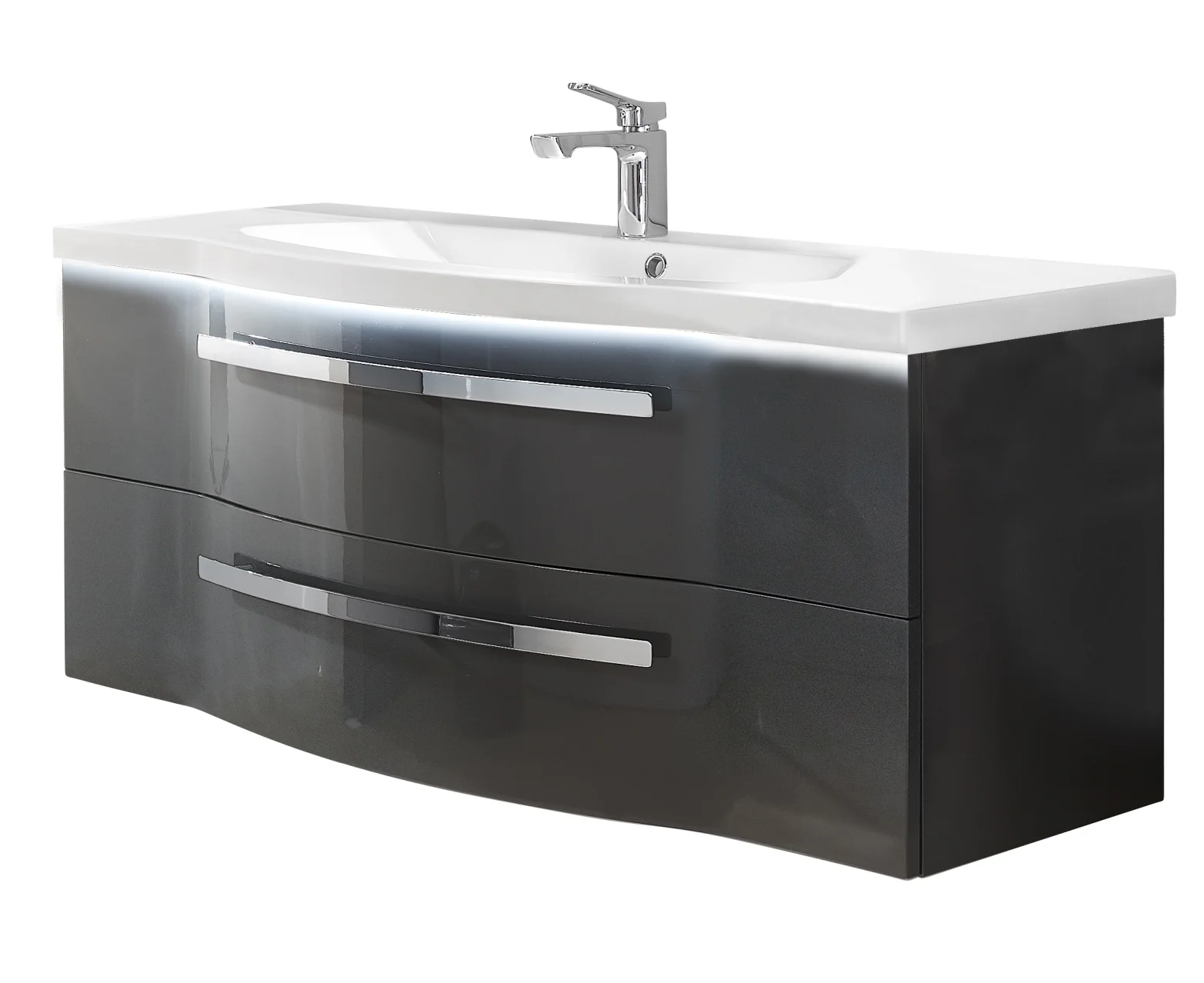Pelipal 4005 Kombination 117 cm mit Spiegelschrank mit LED-Kranzbodenbeleuchtung - Ansicht 6