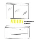mit Waschplatzbeleuchtung am Spiegelschrank Emotion (Farbtemperatur verstellbar)