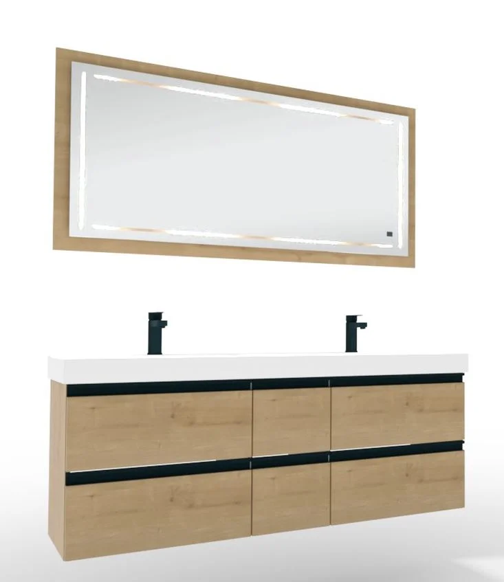 Puris c!puro Badmöbel Set mit Doppelwaschtisch - 150 cm - Ansicht 10