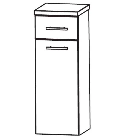 Puris Classic Line Highboard mit Wäschekippe 30 cm HBA553A7W - Ansicht 2