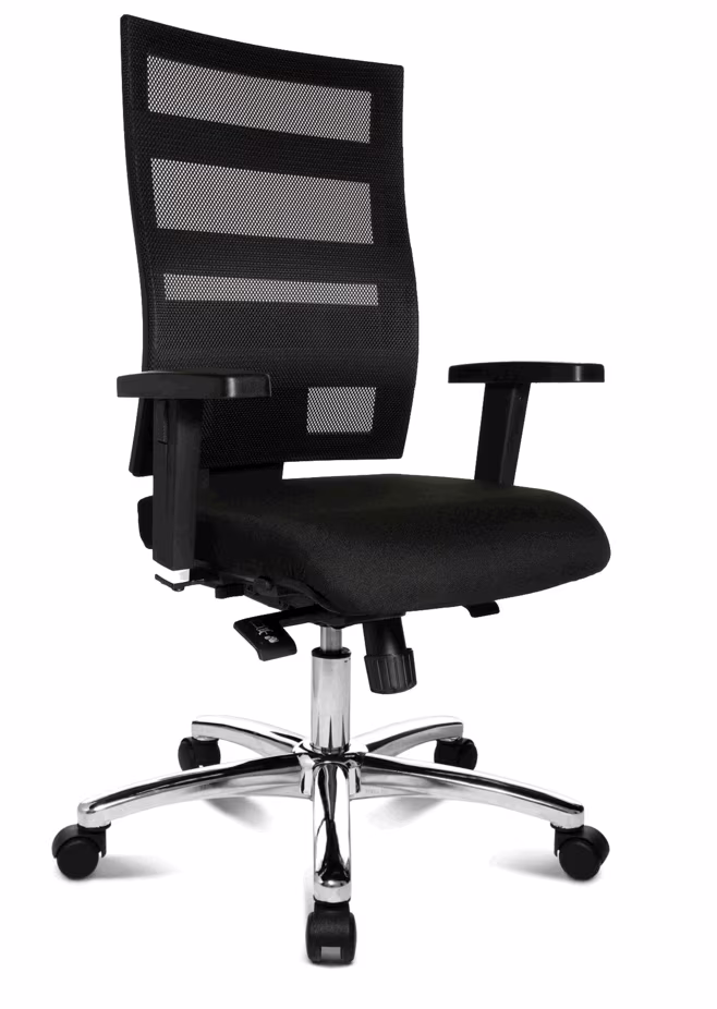 TopStar Bürostuhl X-Pander mit Armlehnen Fußkreuz Chrom 959T