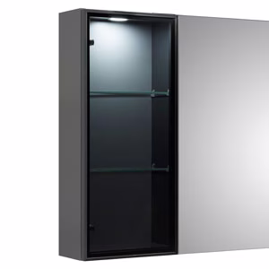 Vitrine mit schwarzer Rauchglastür, Türanschlag links SENE00990L