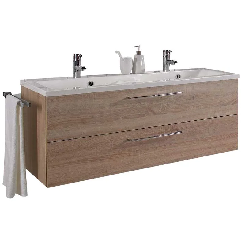 Puris Protection1 - Doppelwaschtisch mit Unterschrank / 120 cm