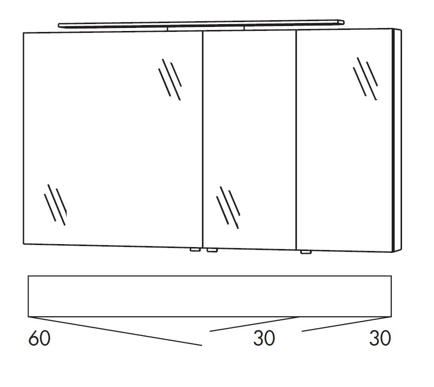 Marlin Bad 3160 - Motion Spiegelschrank 120 cm SFLS633 / SFLZ633