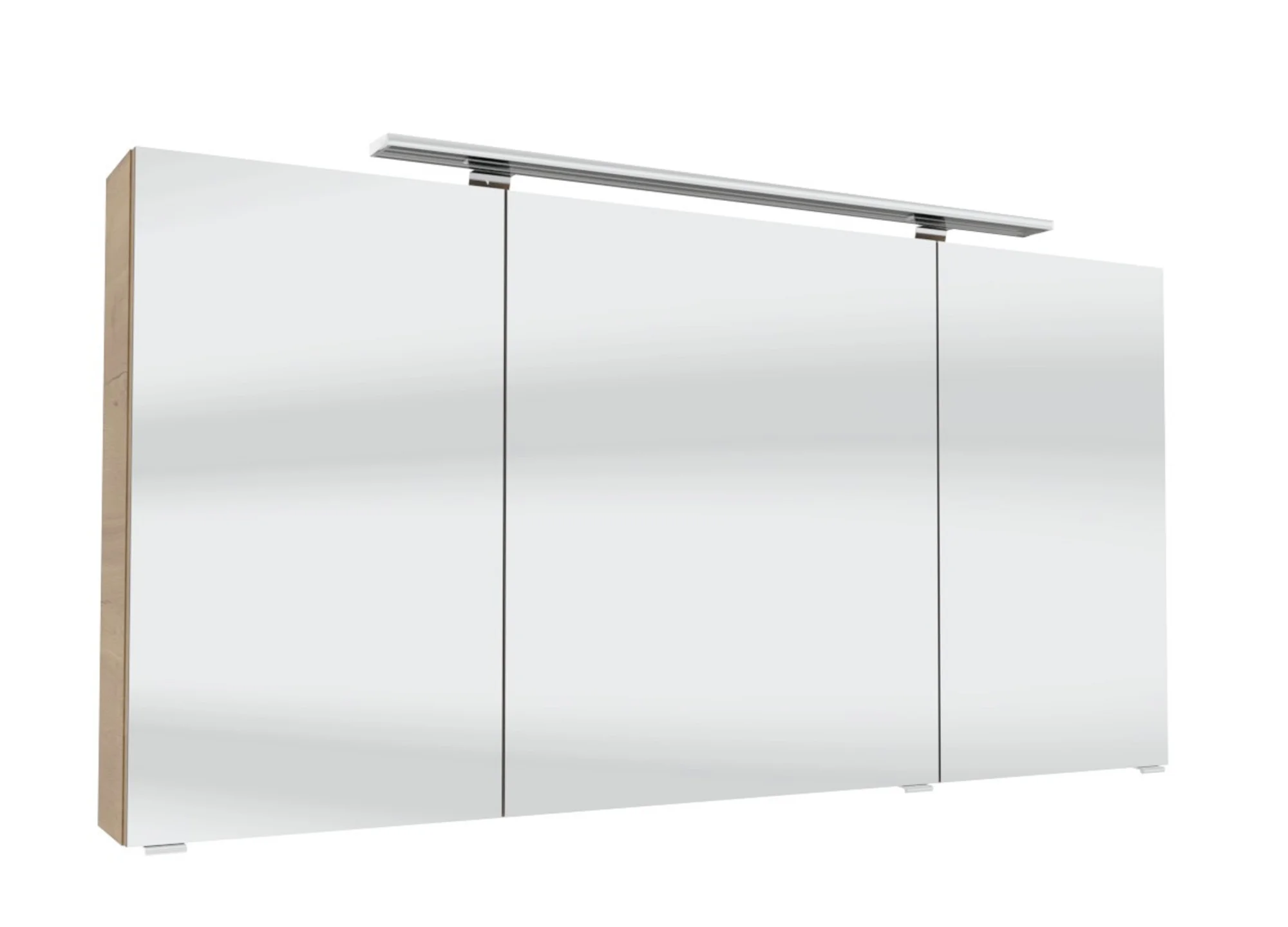 mit Spiegelschrank mit Aufsatzleuchte 140 cm
