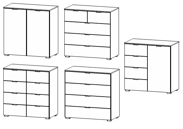 Rauch Select yourJOYce Kommoden / Breite 80 cm / Höhe 81 cm / verschiedene Ausführungen