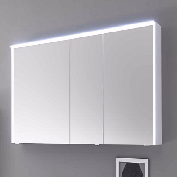 mit 6010-SPSB 04 Spiegelschrank mit Lichtkranz oben, LED-Profil seitlich, 3-trg.