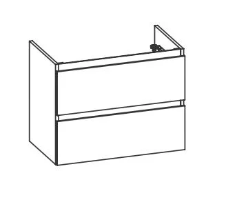 Pelipal PCON Waschtischunterschrank für Geberit Acanto Compact 60 cm