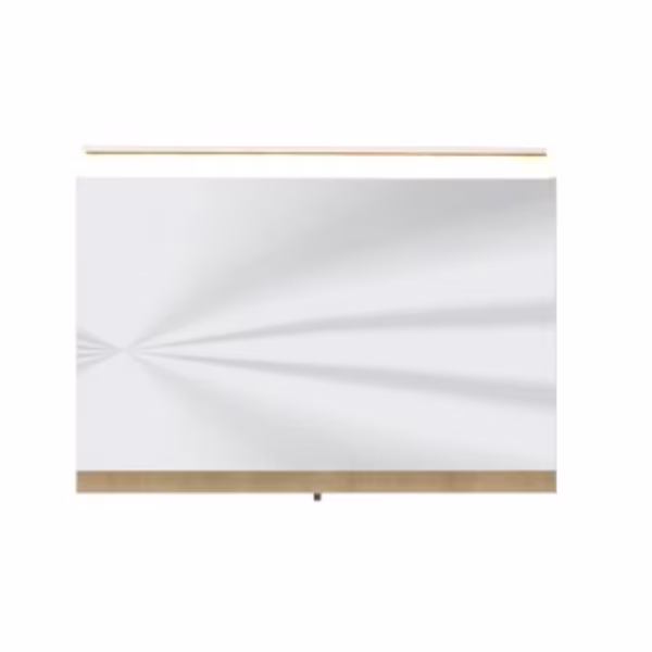 Flächenspiegel 93,4 cm SET419002 - mit LED Aufbauleuchte Clara in chrom matt, 1 LED-Converter mit Sensor für Emotion-Beleuchtung