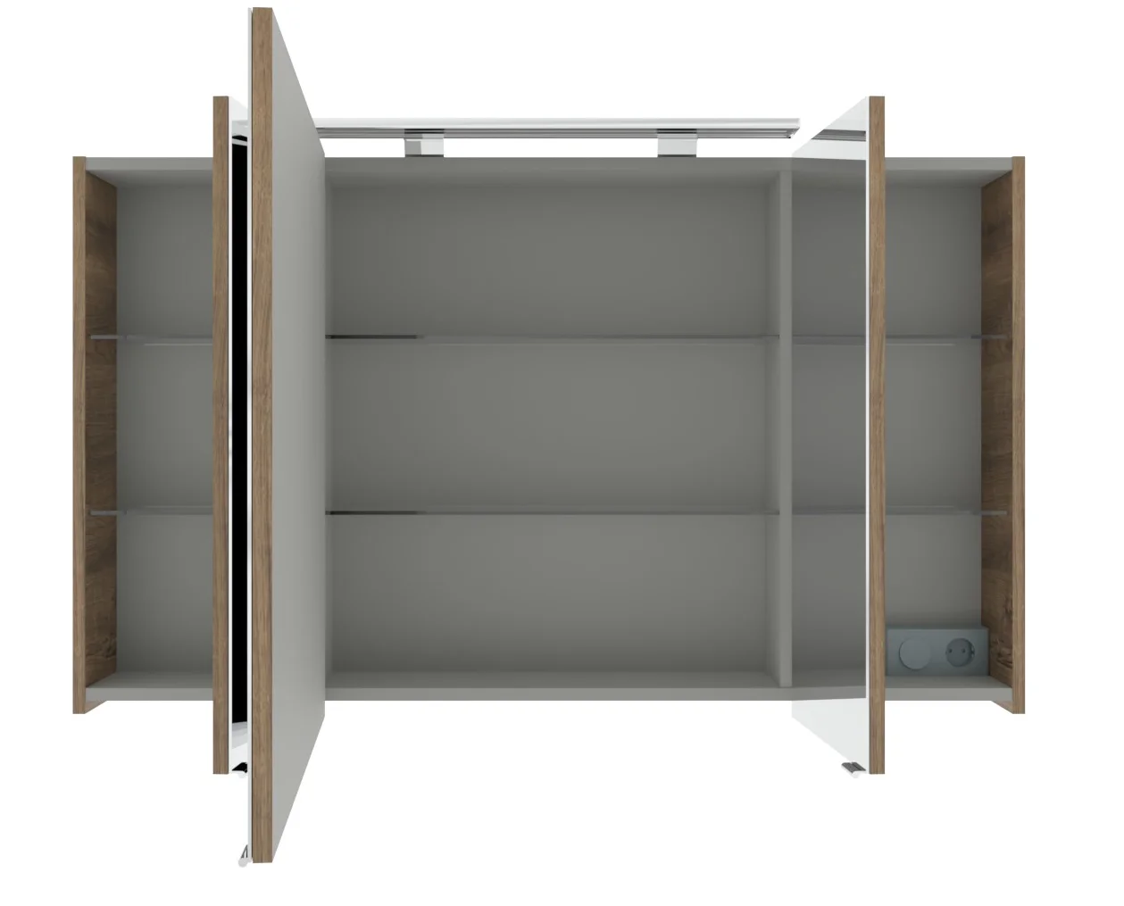 Pelipal 4010 Badmöbel Set inkl. Spiegelschrank mit Aufsatzleuchte - 120 cm - Ansicht 8