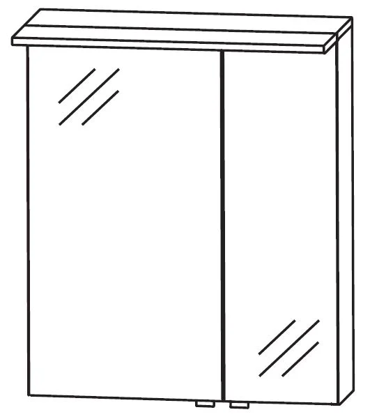 Puris Fine Line Spiegelschrank S2A436078 / S2A436S08 60 cm - Ansicht 2