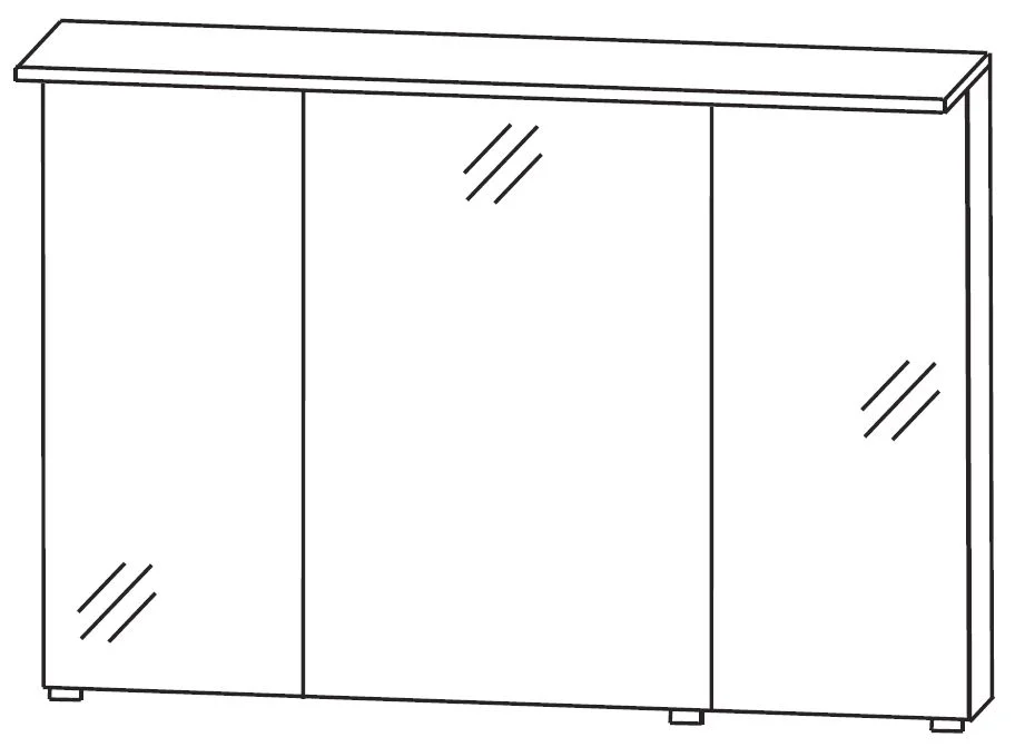 Puris Quada Spiegelschrank 120 cm S2A532D68 - Ansicht 2