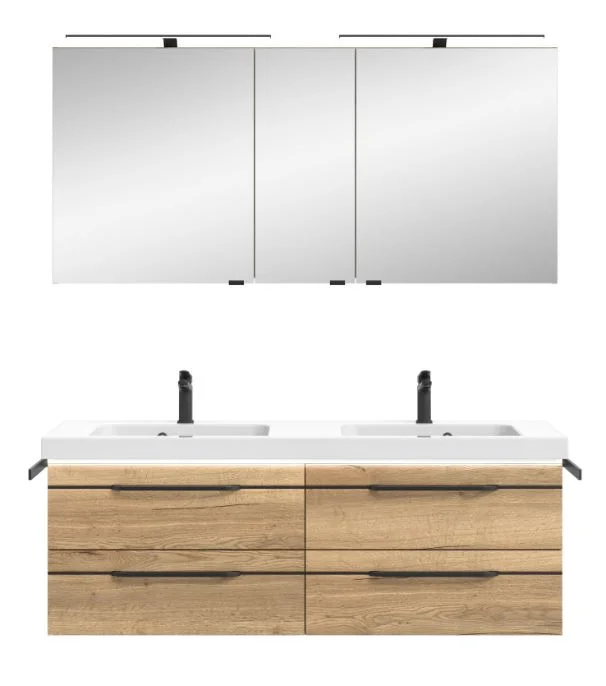 Pelipal Balto Badmöbel-Set - Doppelwaschplatz, 148 cm - Ansicht 2