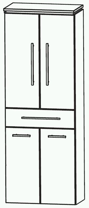 Puris Cool Line Hochschrank 60 cm HNA056A5W - Ansicht 2