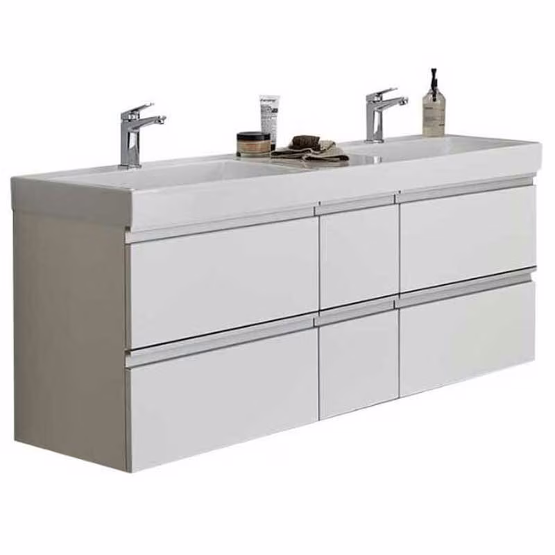 Puris c!puro Doppelwaschtisch mit Unterschrank 152 cm